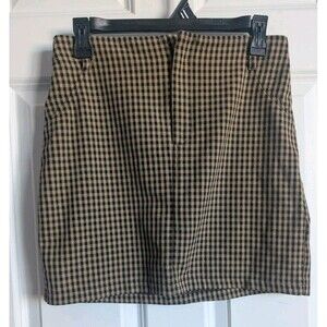 Hollister Brown Plaid Junior Miniskirt Small Y2k Ultra High Rise Preppy